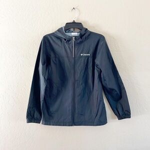 Black Columbia Juniors Hooded Zipup Lightweight‎ Jacket